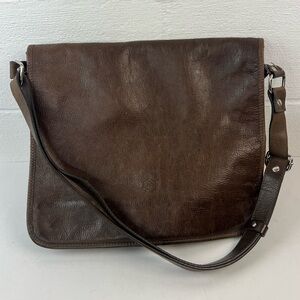Valentina Brown Leather Messenger Bag